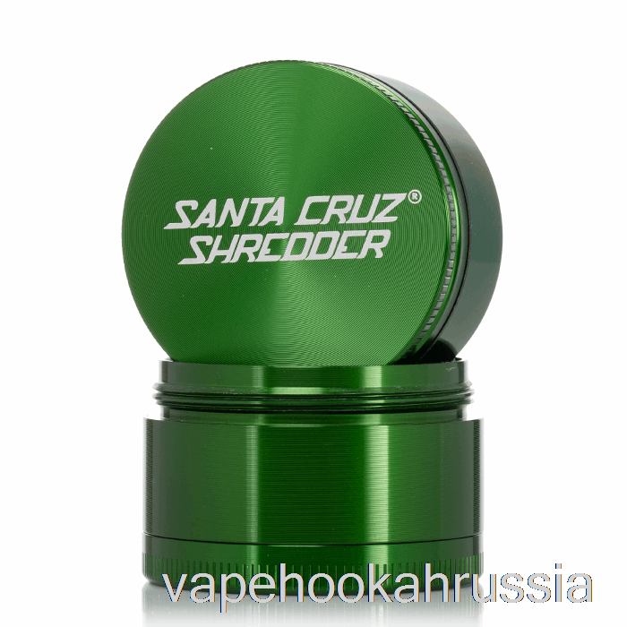 Измельчитель Vape Juice Santa Cruz 2,2 дюйма, средний измельчитель из 4 частей, зеленый (53 мм)